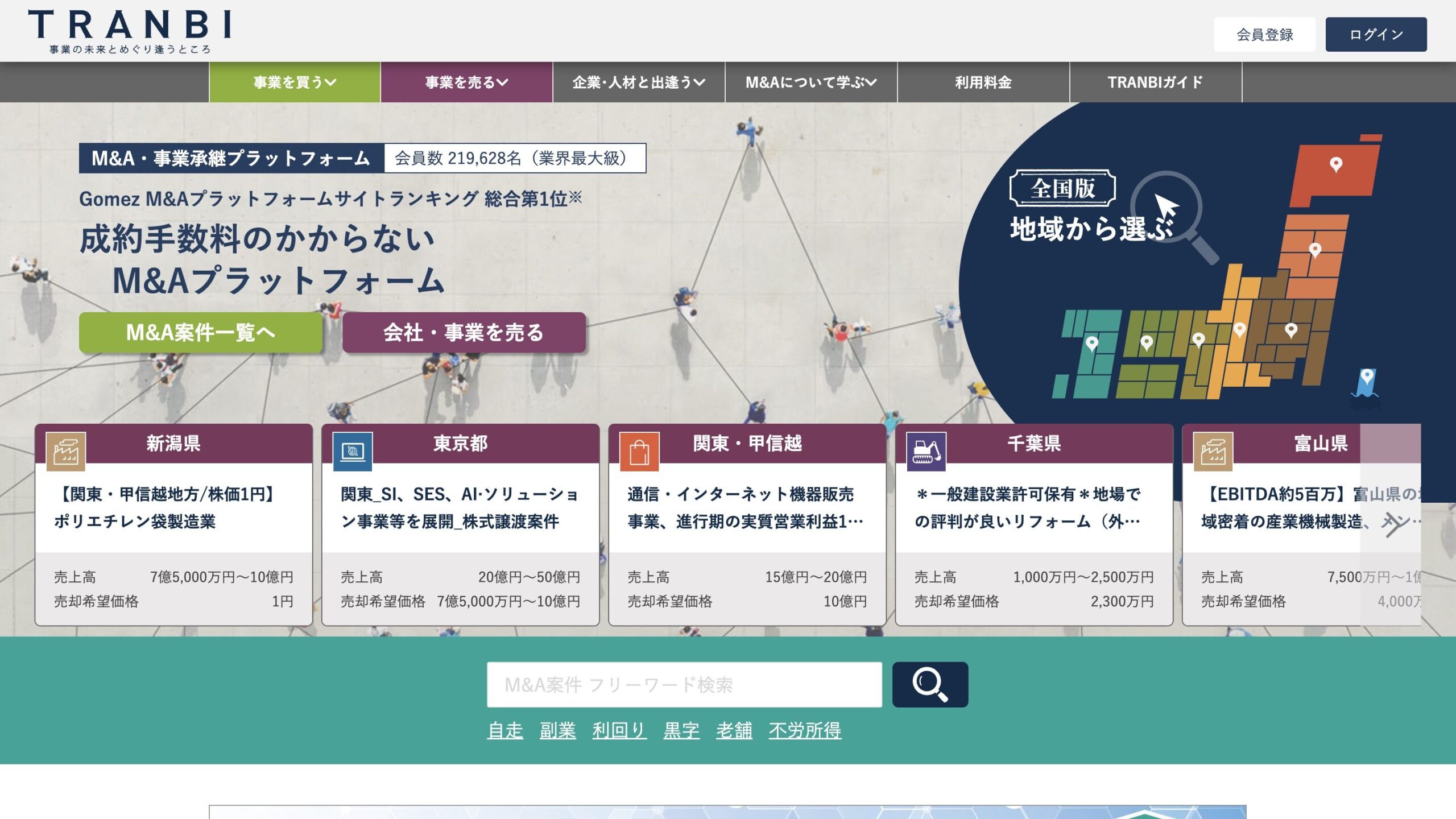 トランビのサイト